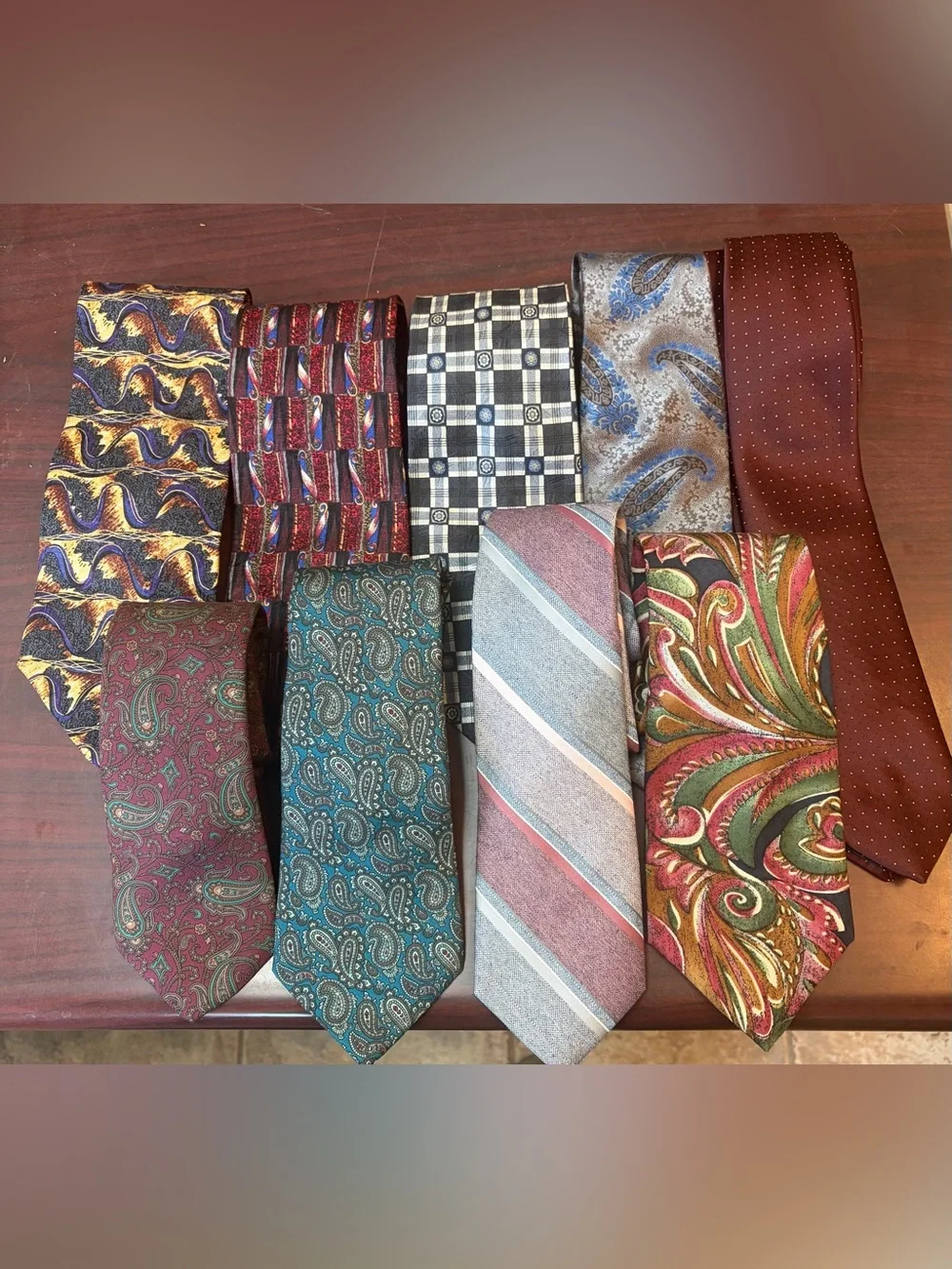 Men's Silk Ties - Multi-Color Classic Patterns Pavia , Don Loper VGC